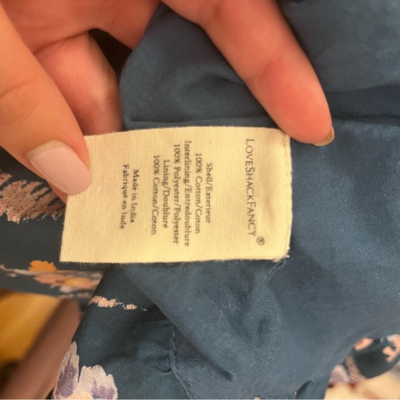 Loveshackfancy Asa Smocked Floral Mini Dress in Midnight Blush Small - Picture 5 of 5